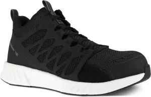 Reebok Work Men's RB4316 Fusion Flexweave Safety Composite Toe Athletic Mid Cut Work Shoe Black and White Industrial & Construction Boot, 9