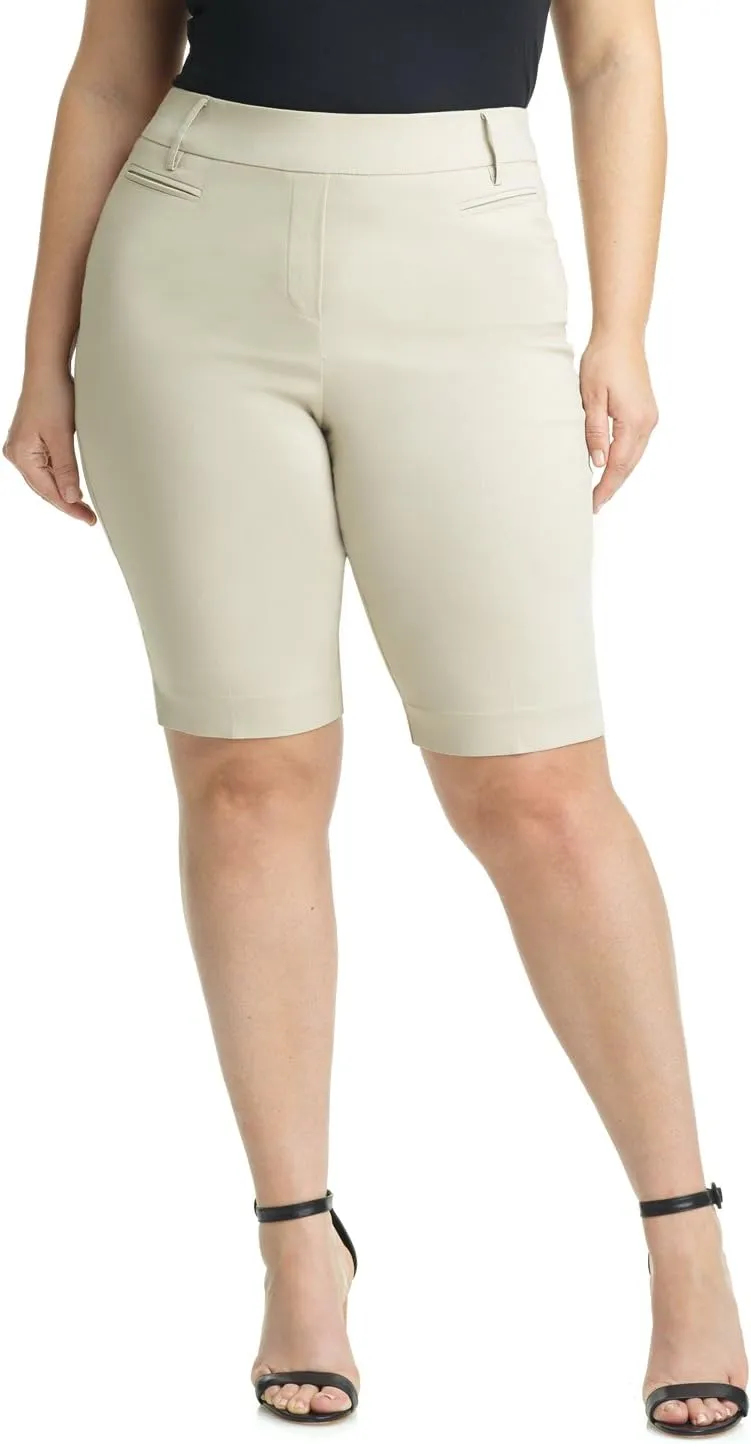 Rekucci Curvy Woman Ease into Comfort Plus Size Modern City Short