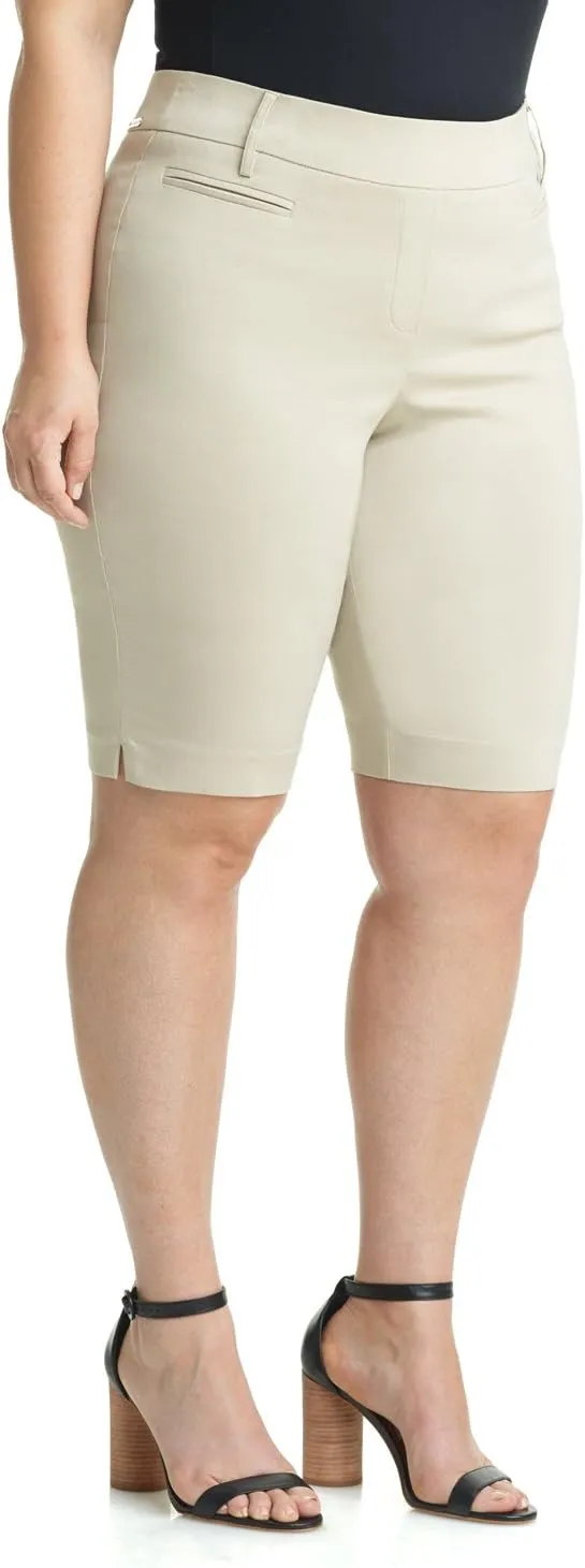 Rekucci Curvy Woman Ease into Comfort Plus Size Modern City Short