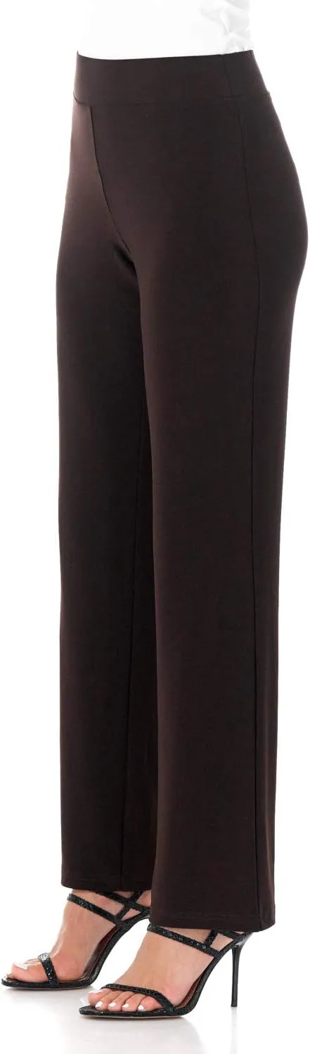 Rekucci Travel in Style Women's Soft Knit Classic Straight Leg Pant