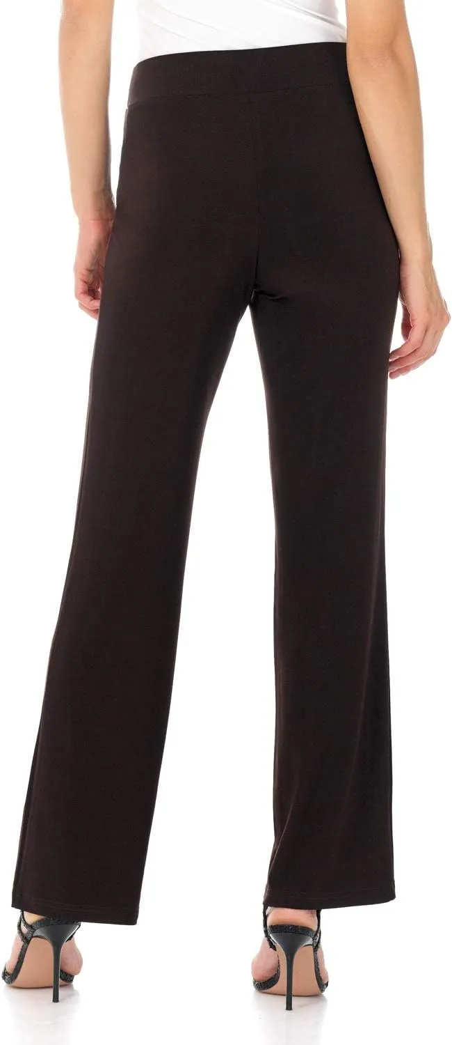 Rekucci Travel in Style Women's Soft Knit Classic Straight Leg Pant