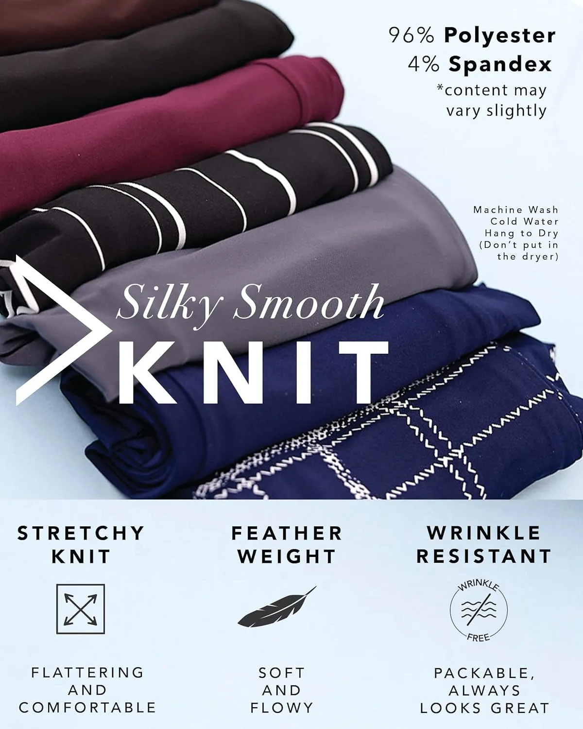 Rekucci Travel in Style Women's Soft Knit Classic Straight Leg Pant
