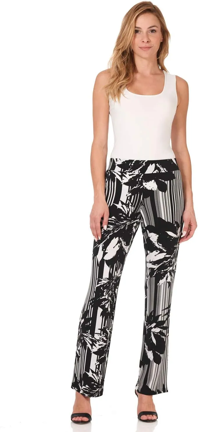 Rekucci Travel in Style Women's Soft Knit Classic Straight Leg Pant