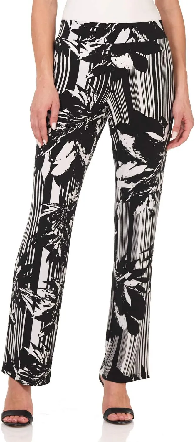 Rekucci Travel in Style Women's Soft Knit Classic Straight Leg Pant