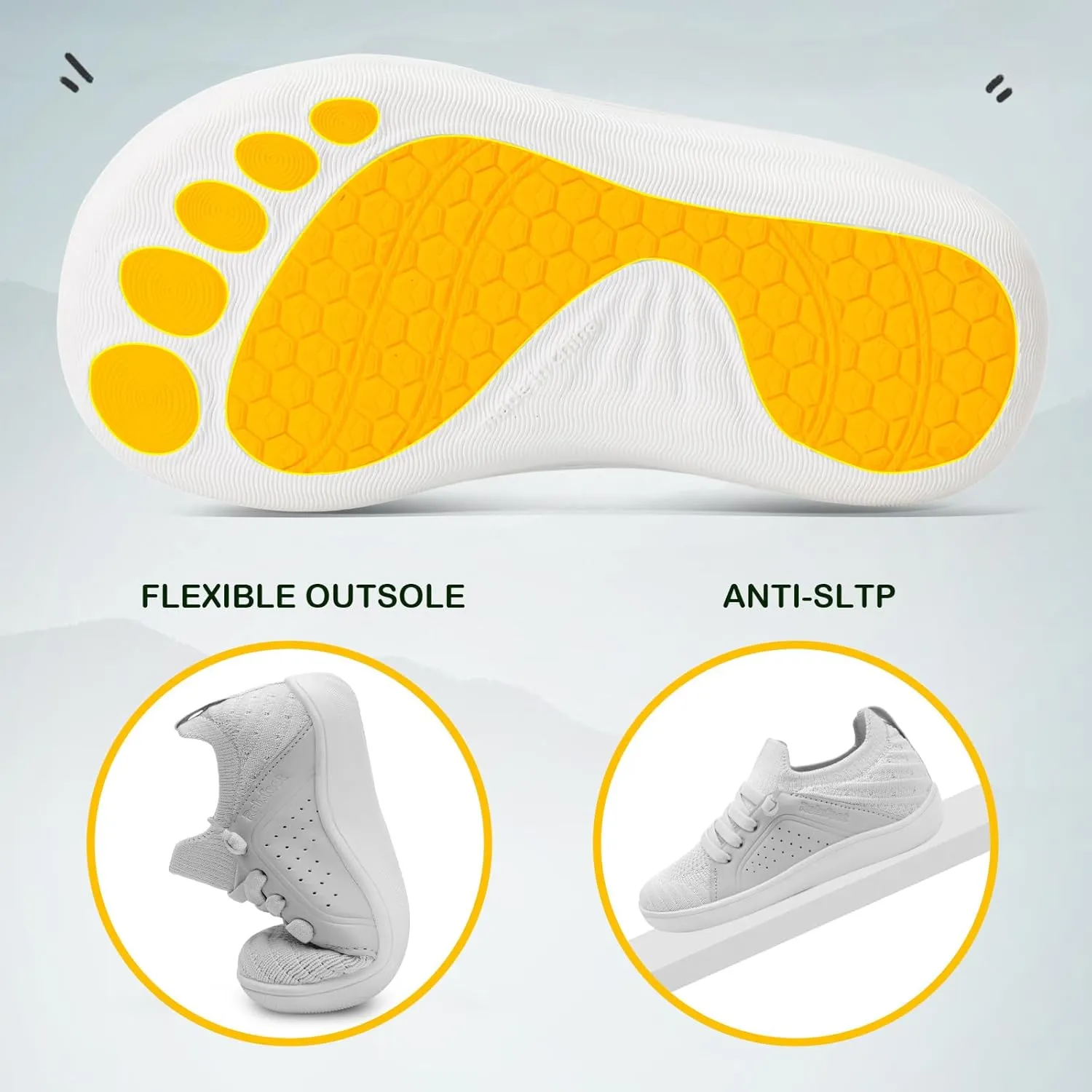 relxfeet Toddler Shoes Boys Girls Wide Barefoot Slip On Walking Tennis Sneakers