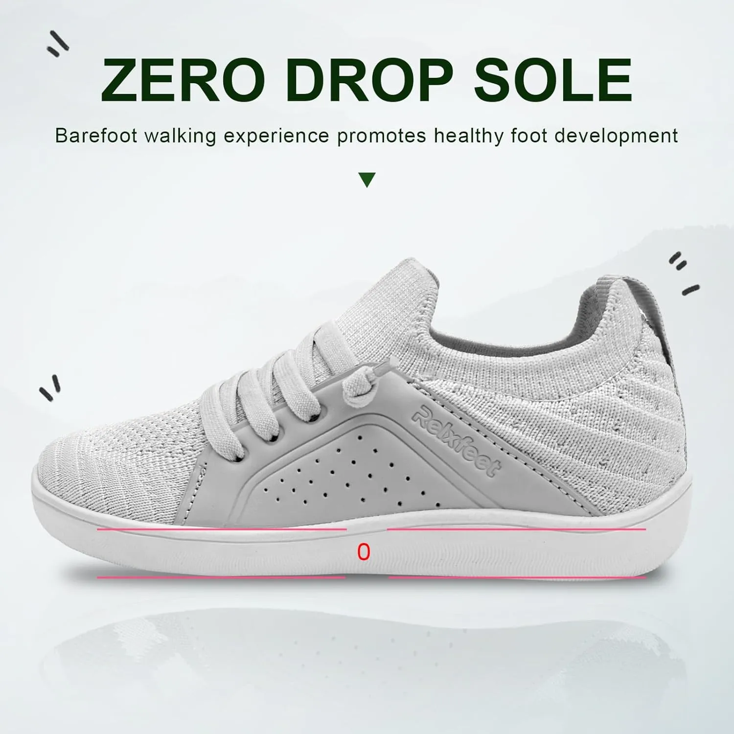 relxfeet Toddler Shoes Boys Girls Wide Barefoot Slip On Walking Tennis Sneakers