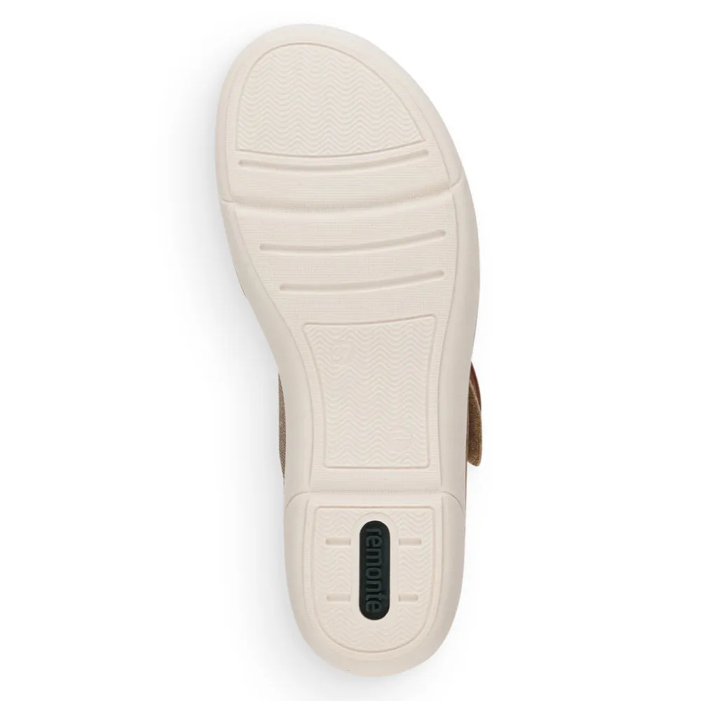 Remonte Jocelyn 53 Brown/Metallic Leather Sandal (Women's)