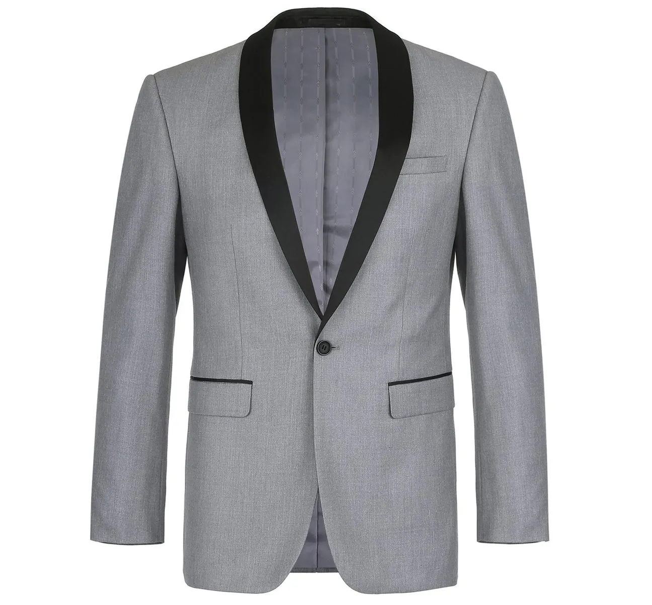 Renoir 202-2 Men's Slim Fit 2-Piece Shawl Lapel Slim Fit Tuxedo Suit