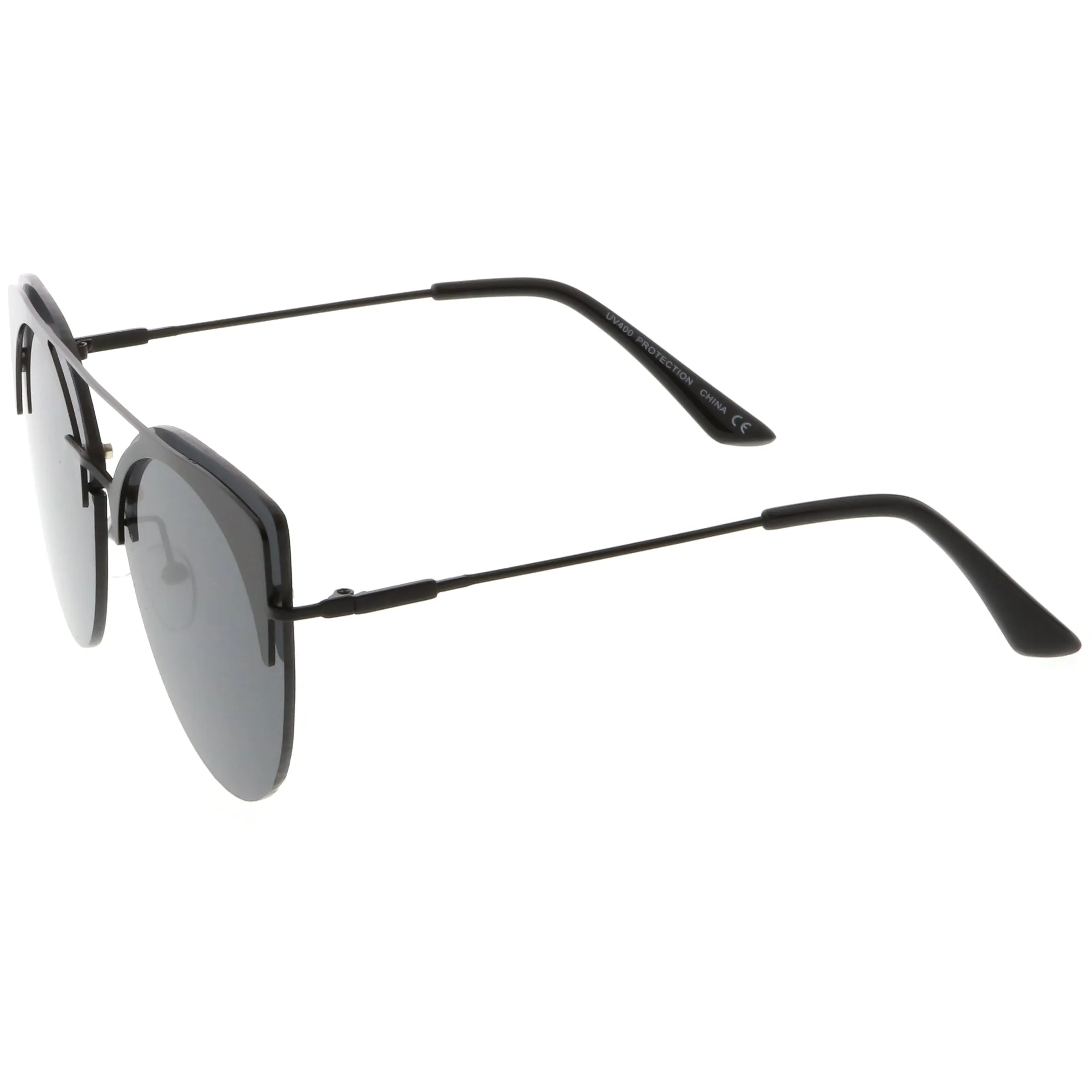 Retro Modern Oversize Mirrored Flat Lens Aviator Sunglasses C402