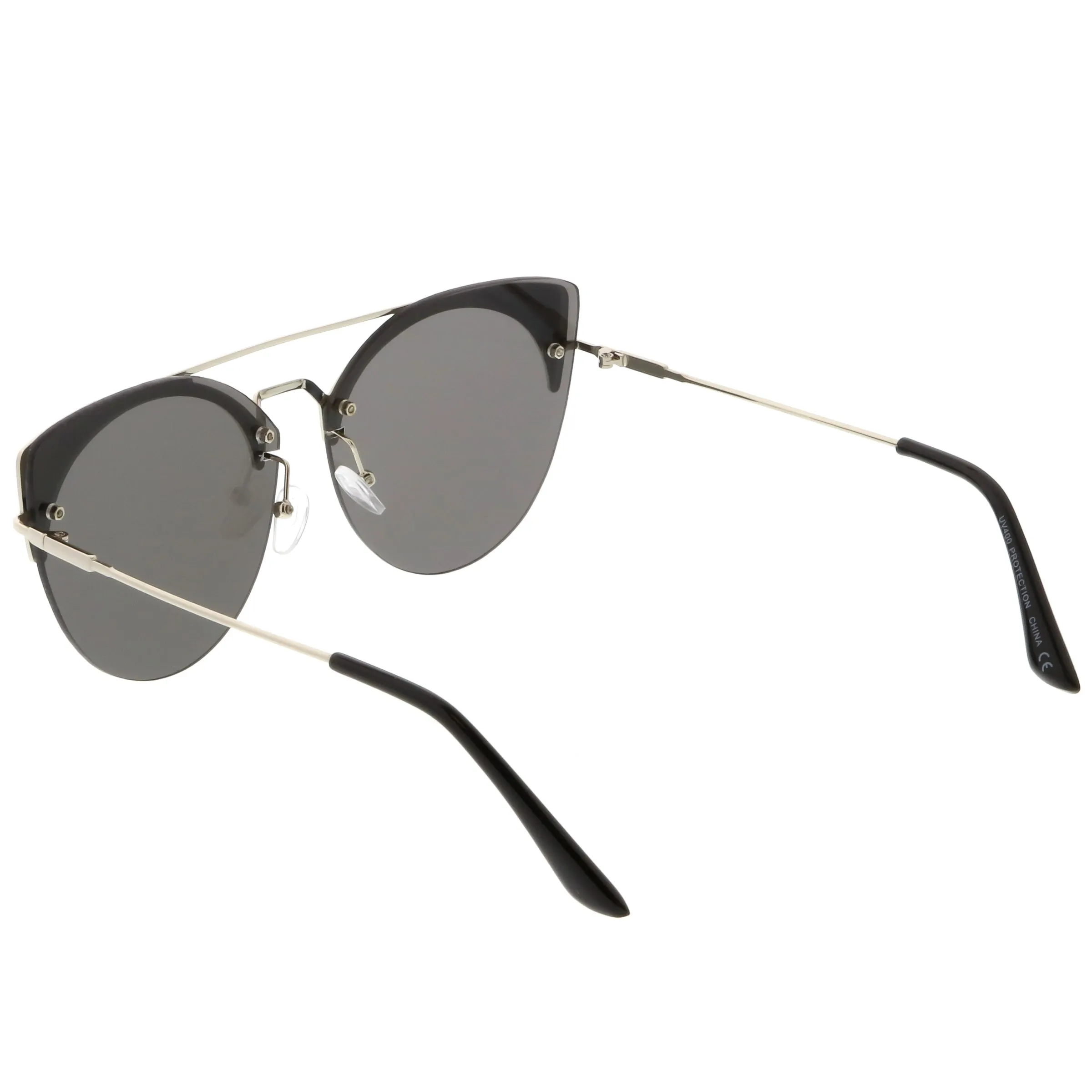 Retro Modern Oversize Mirrored Flat Lens Aviator Sunglasses C402