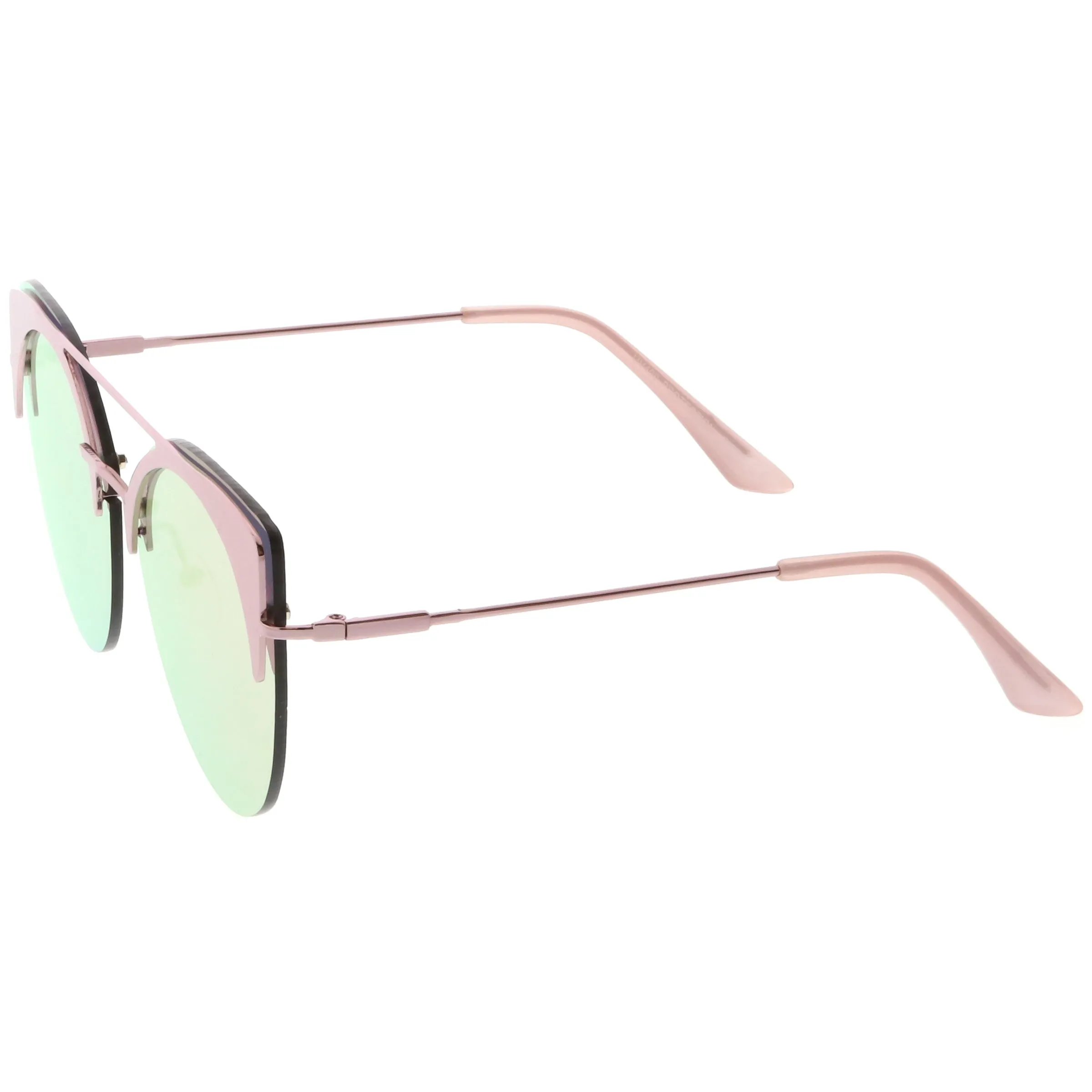 Retro Modern Oversize Mirrored Flat Lens Aviator Sunglasses C402