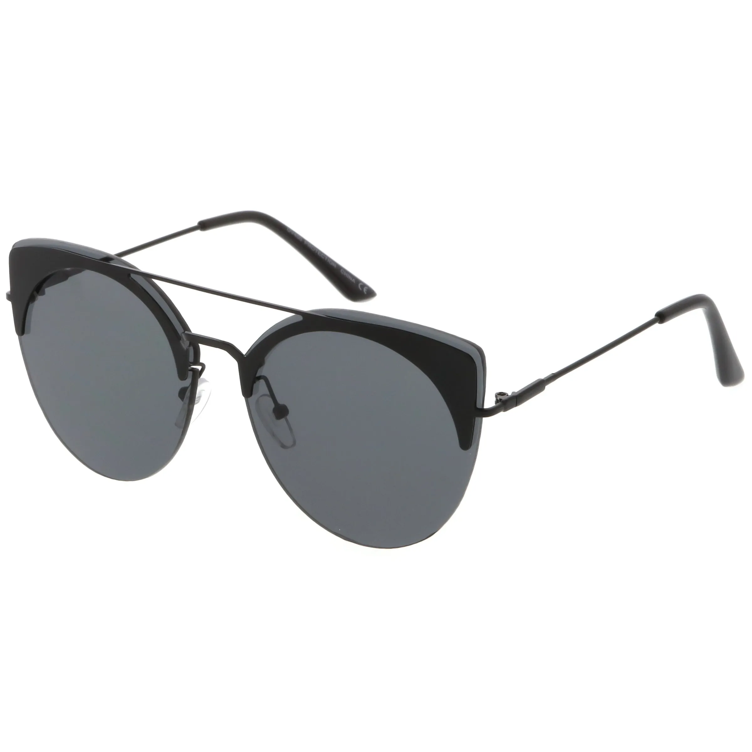 Retro Modern Oversize Mirrored Flat Lens Aviator Sunglasses C402