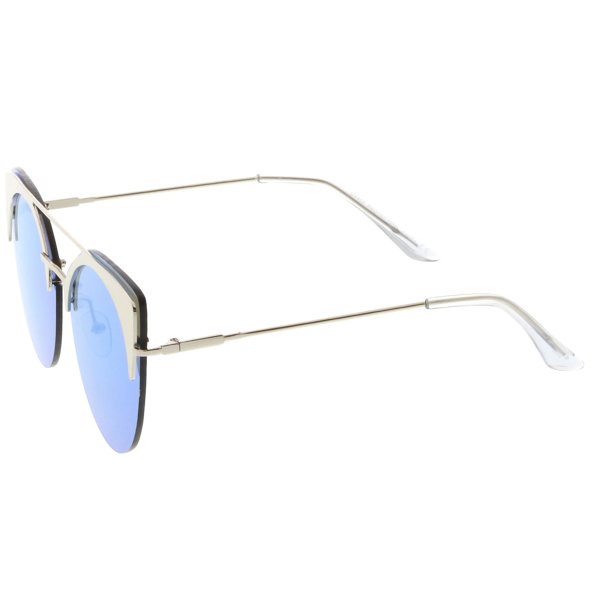 Retro Modern Oversize Mirrored Flat Lens Aviator Sunglasses C402
