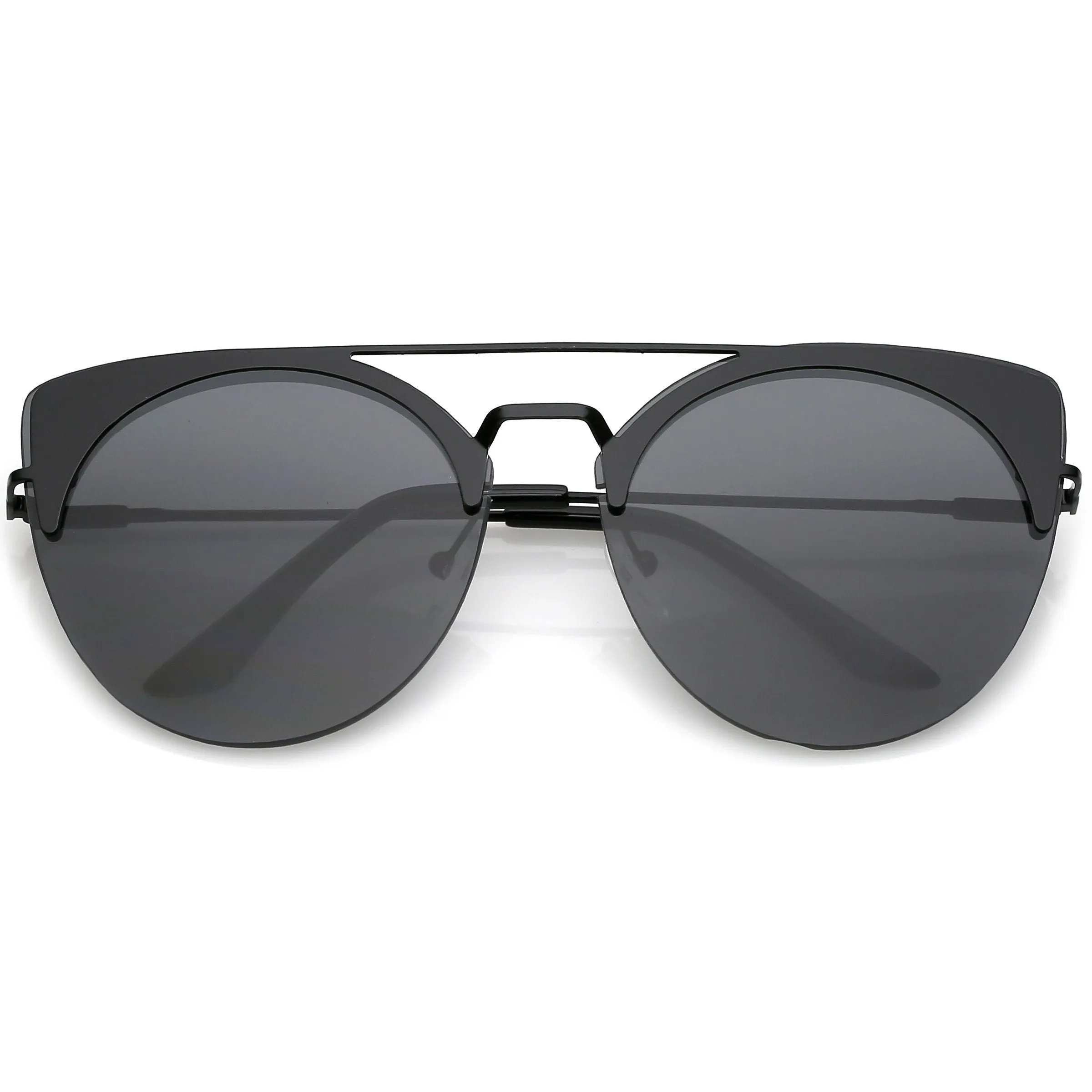 Retro Modern Oversize Mirrored Flat Lens Aviator Sunglasses C402