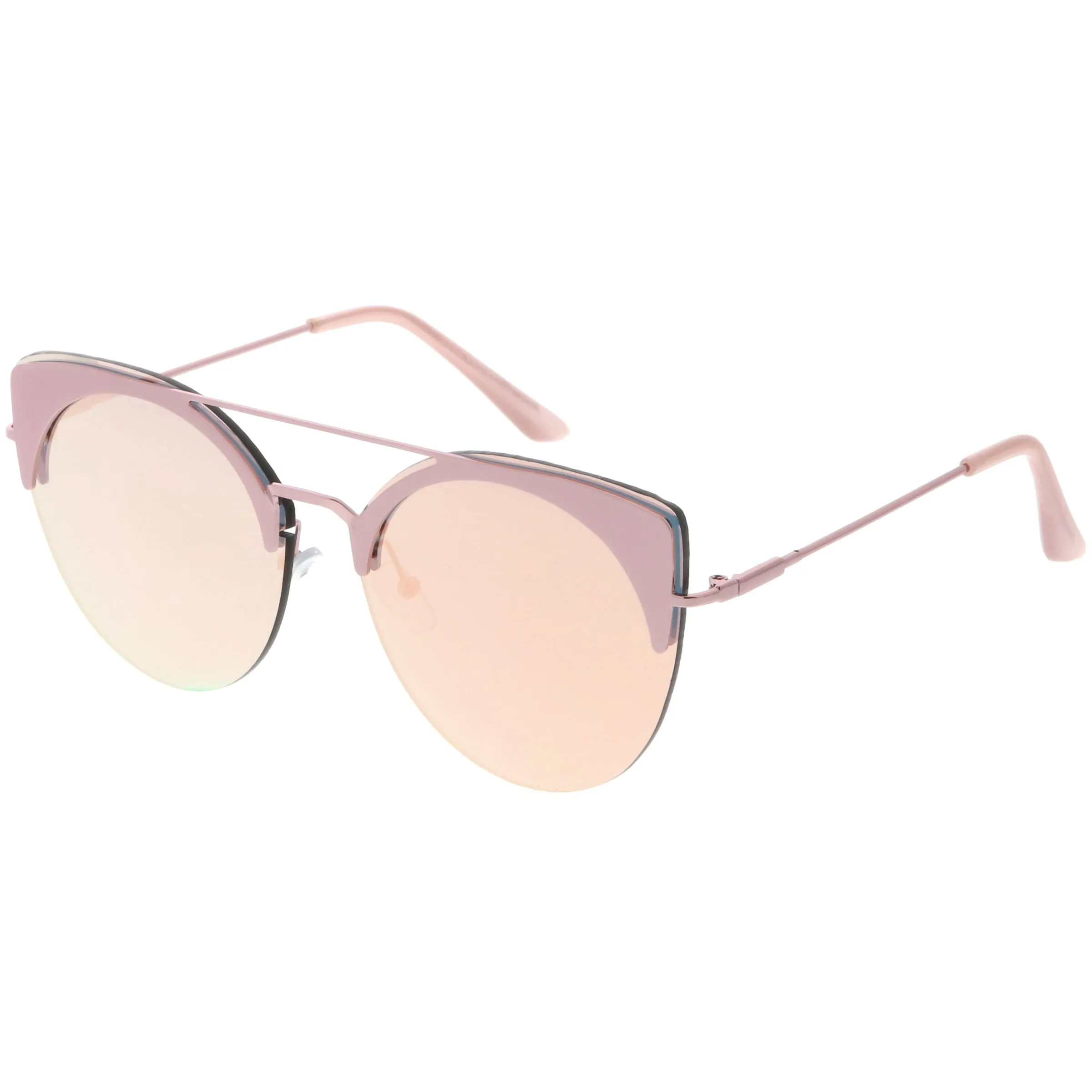 Retro Modern Oversize Mirrored Flat Lens Aviator Sunglasses C402