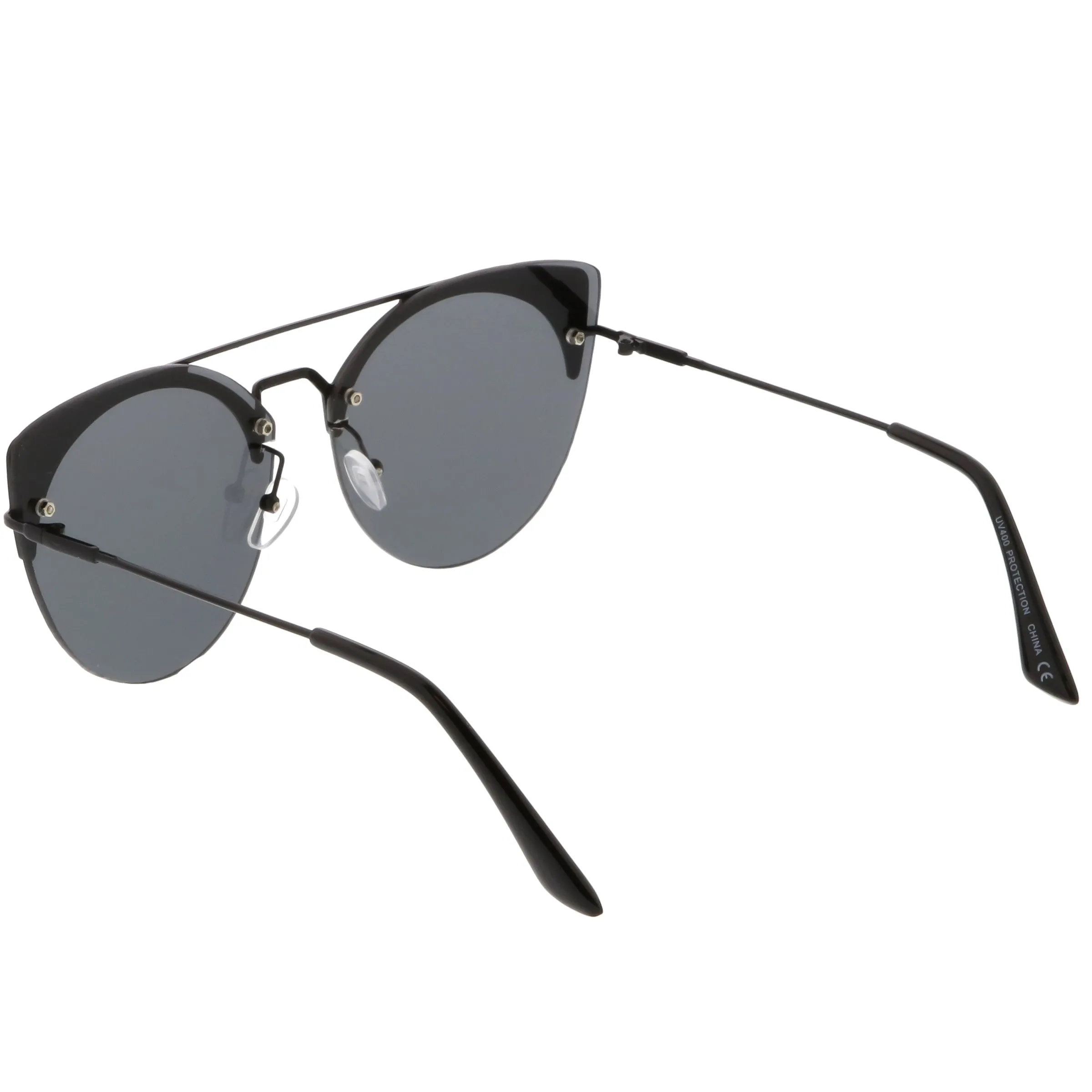 Retro Modern Oversize Mirrored Flat Lens Aviator Sunglasses C402