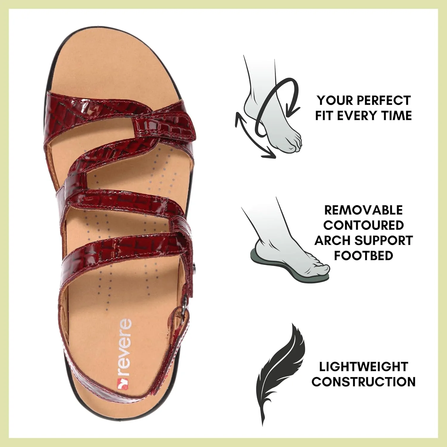 Revere Woman Miami Leather Sandals