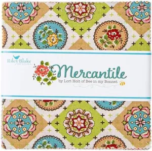 Riley Blake Mercantile Fabric by Lori Holt of Bee in My Bonnet, Premium Quilting Fabric, for Quilting, Apparel, Crafting, Sewing Projects & More (5-Inch Stacker 42 Pieces)