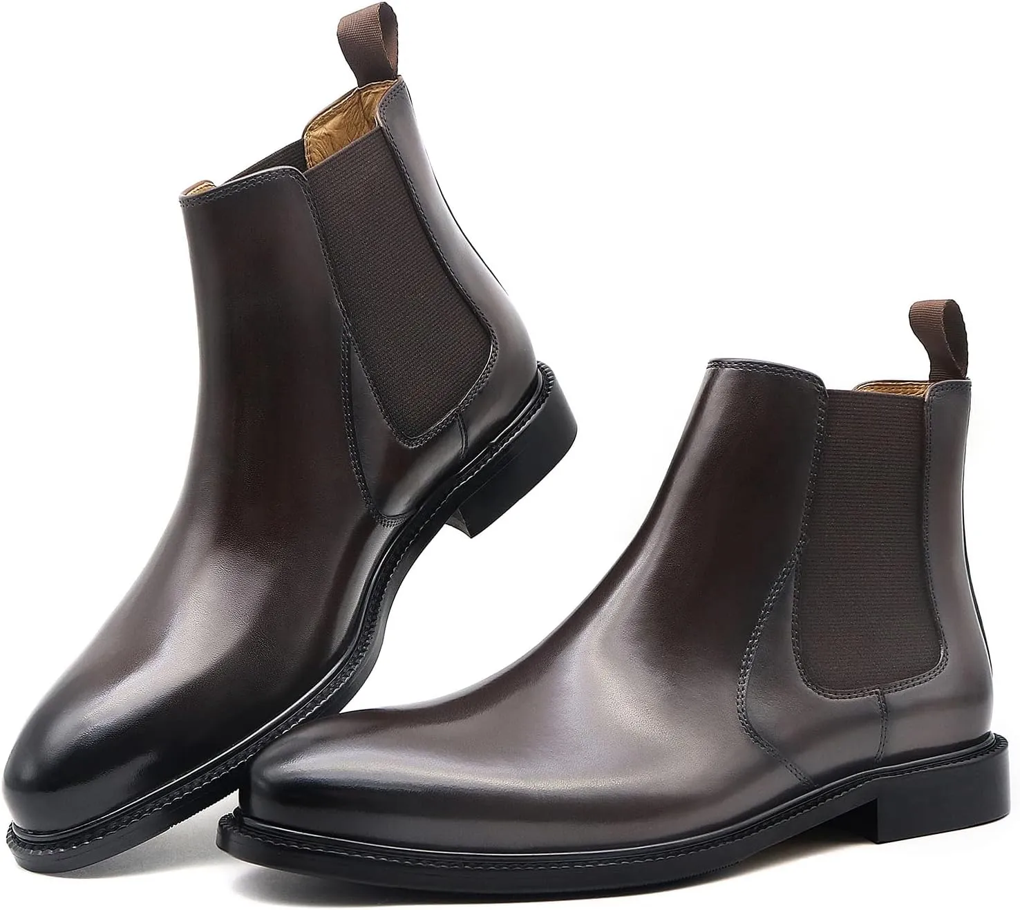 RITIZEN Men's Chelsea Boots Genuine Leather Dress Boots Slip on for Men