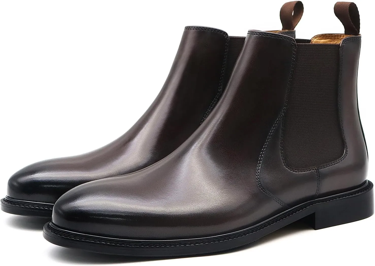 RITIZEN Men's Chelsea Boots Genuine Leather Dress Boots Slip on for Men
