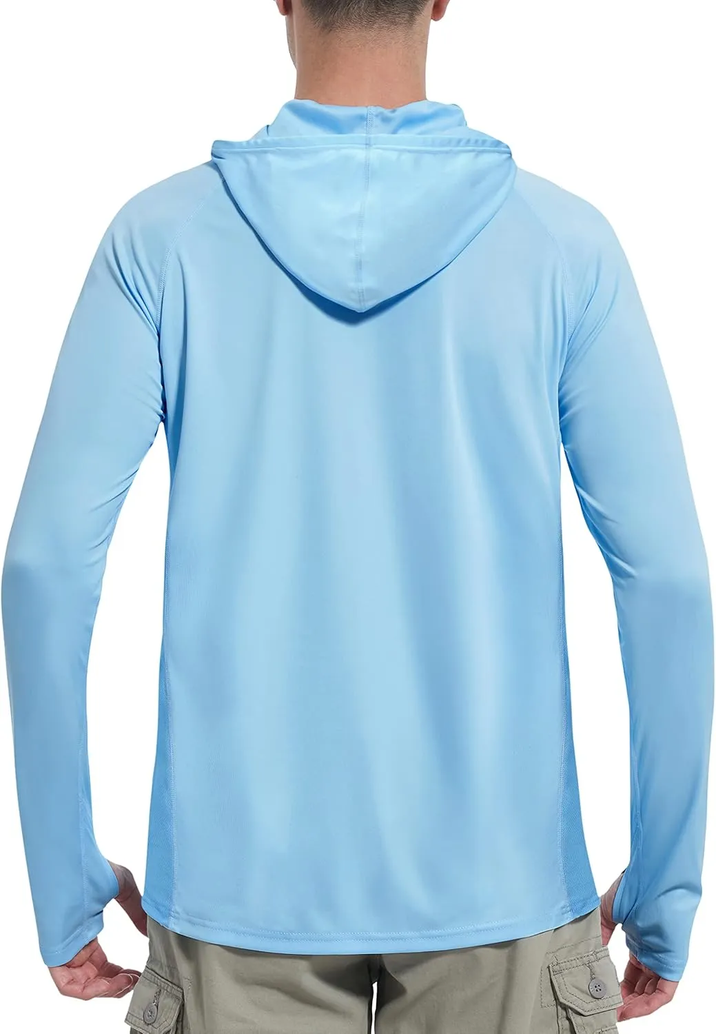 Roadbox UPF 50  Sun Protection Hoodie Shirt, Outdoor Fishing SPF UV Long Sleeve Shirts, Quick Dry Hiking Running Rash Guard