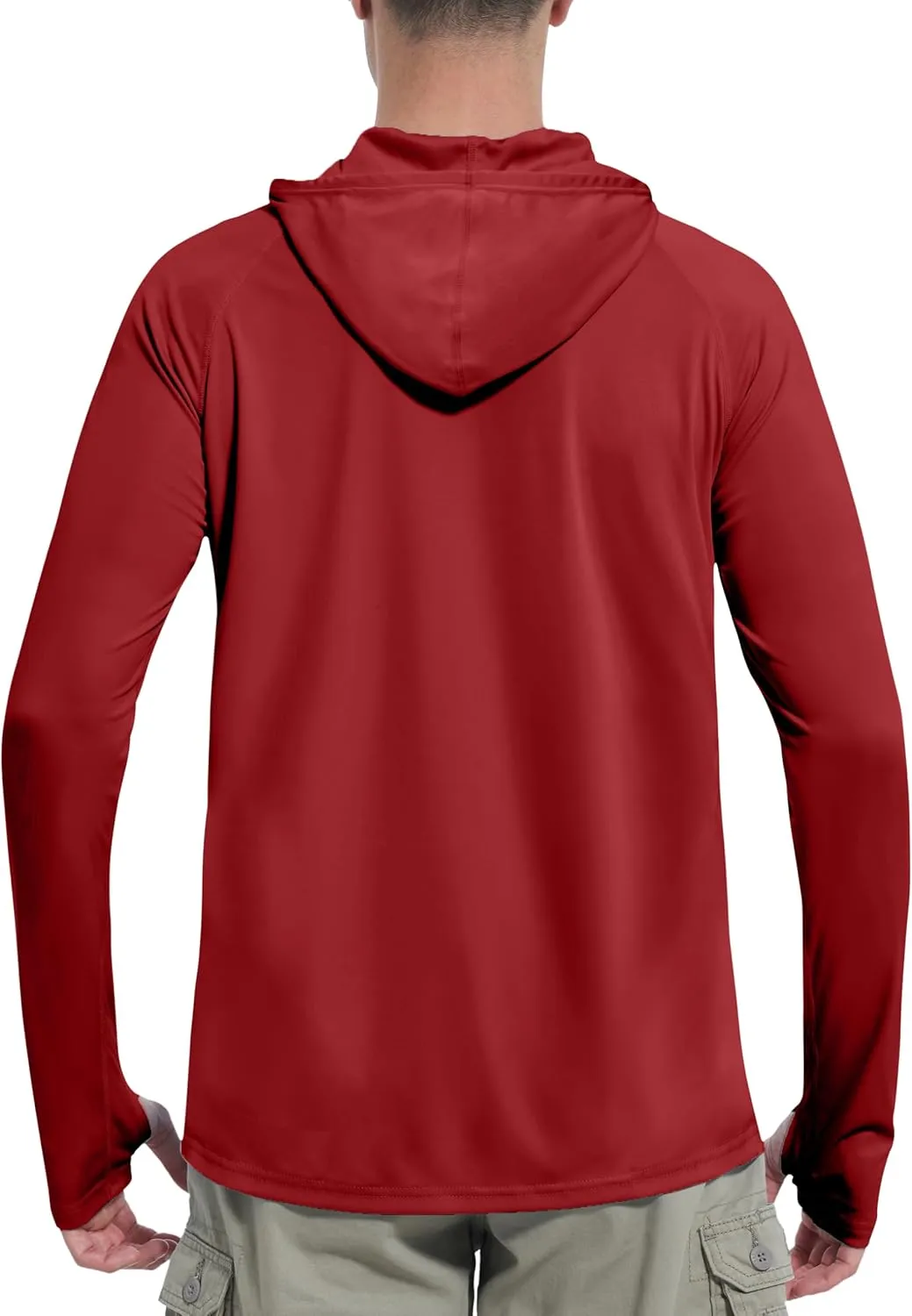Roadbox UPF 50  Sun Protection Hoodie Shirt, Outdoor Fishing SPF UV Long Sleeve Shirts, Quick Dry Hiking Running Rash Guard