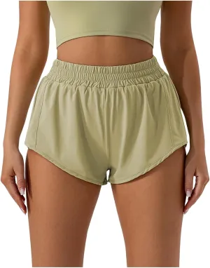 Running Shorts for Women with Pockets High Waisted Tummy Control Athletic Shorts Spandex Compression Short Pants