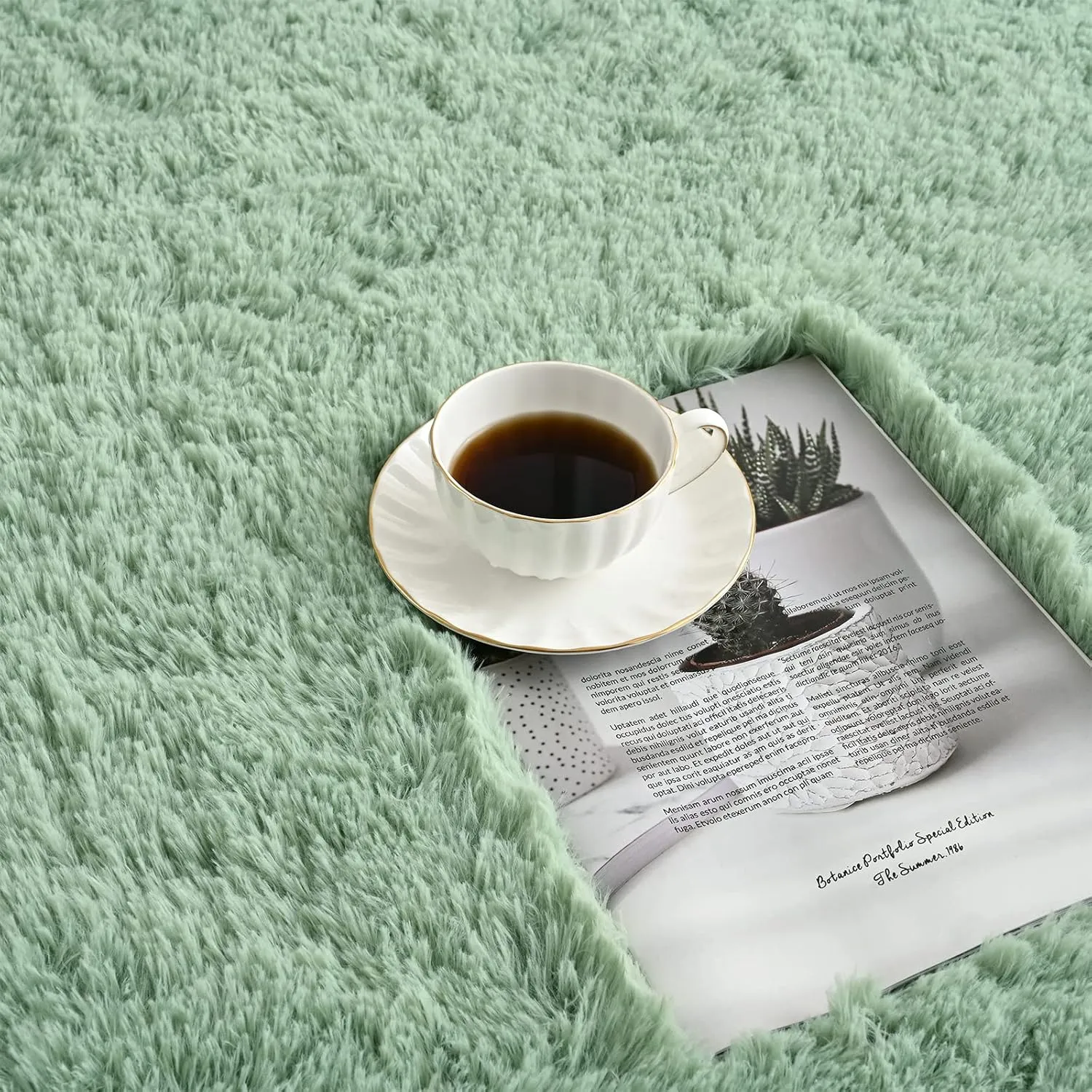 Sage Green Rug for Bedroom, 2x4 Fluffy Bedside Rugs Runner Throw Area Rug Carpets,Soft Shaggy Rug for Kids Boys Girls Room Nursery, Furry Shag Small Rug Indoor Carpet Home Decor