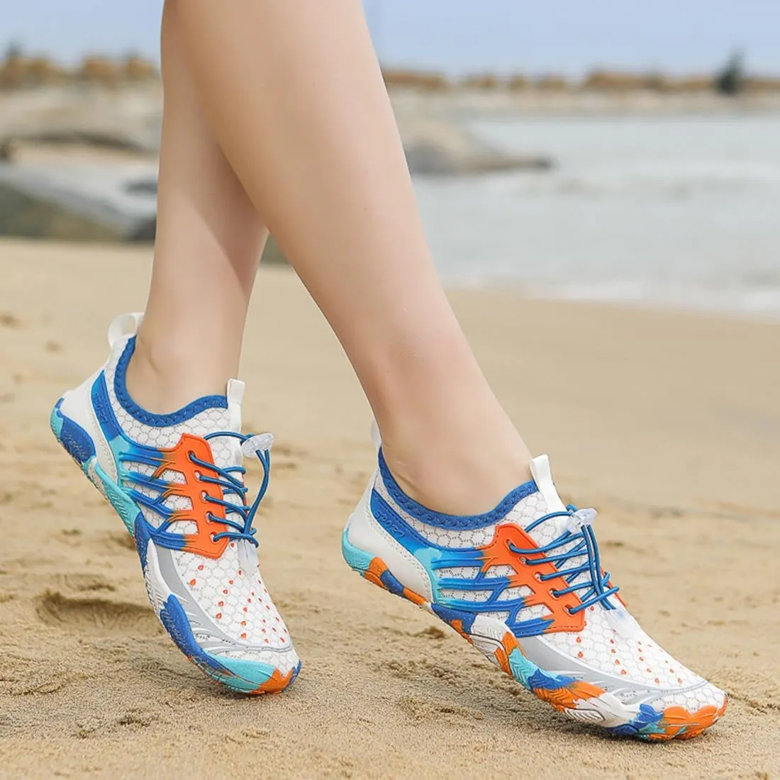 SAGUARO Quick-Dry Water Shoes for Women – Wide Toe Box Barefoot Shoes, Lightweight Breathable for Beach, Swimming and Outdoor Activities Size 6-11.5