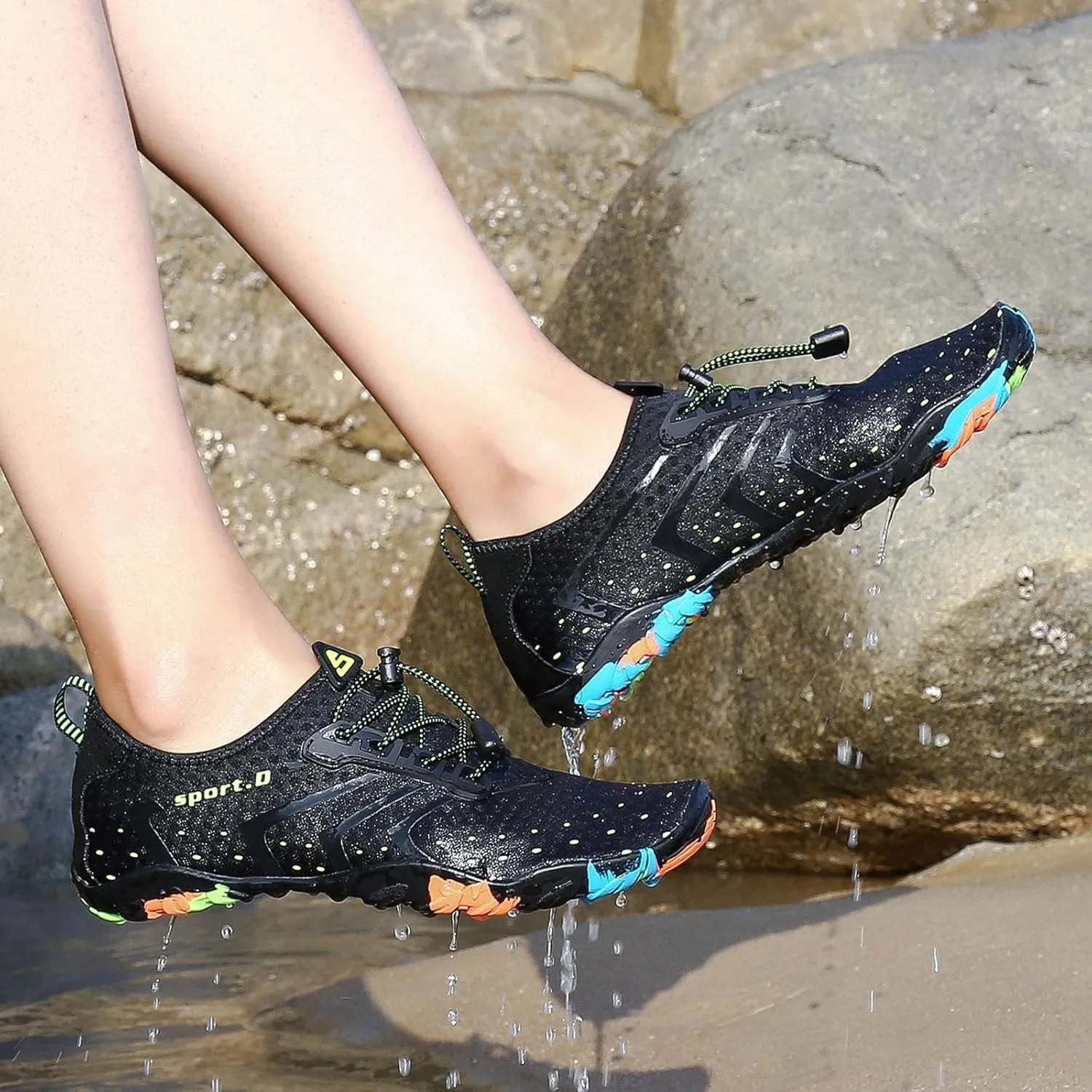 SAGUARO Water Shoes Women – Swim Shoes, Quick-Dry Barefoot Aqua Socks for Beach, Pool, Surfing and Outdoor Activities