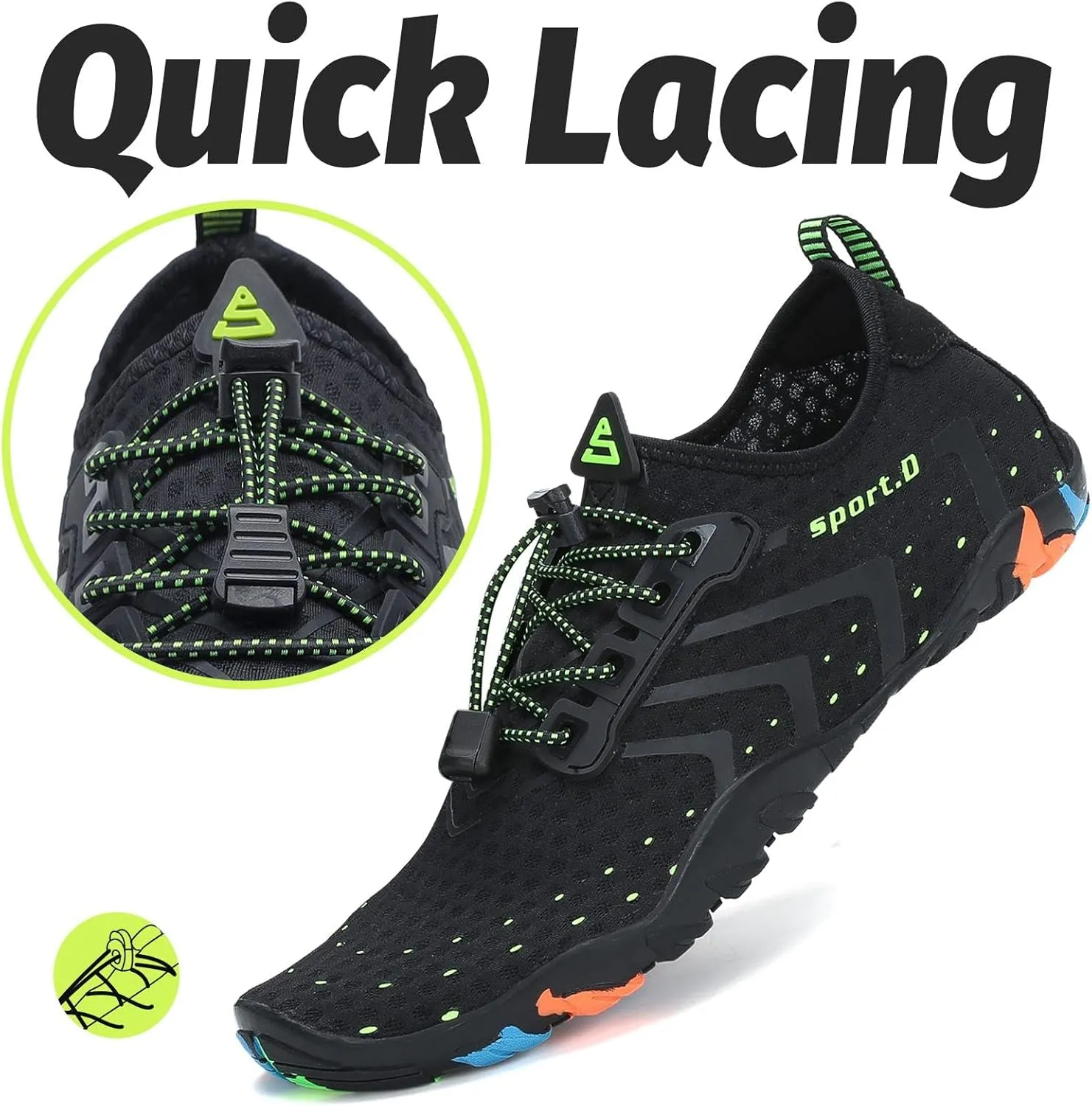 SAGUARO Water Shoes Women – Swim Shoes, Quick-Dry Barefoot Aqua Socks for Beach, Pool, Surfing and Outdoor Activities