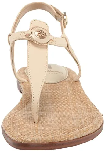 Sam Edelman Women's Gigi Flat Sandal, Modern Ivory Signet, 8.5