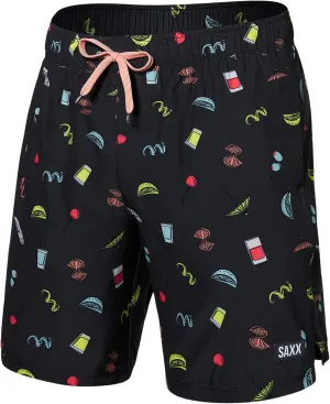 SAXX Underwear Co. Men's Oh Buoy 2N1 Volley 7" with Built-in Pouch Support, Fashion