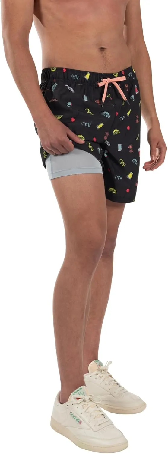 SAXX Underwear Co. Men's Oh Buoy 2N1 Volley 7" with Built-in Pouch Support, Fashion