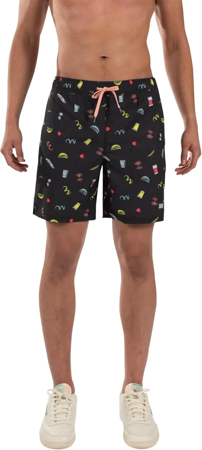 SAXX Underwear Co. Men's Oh Buoy 2N1 Volley 7" with Built-in Pouch Support, Fashion