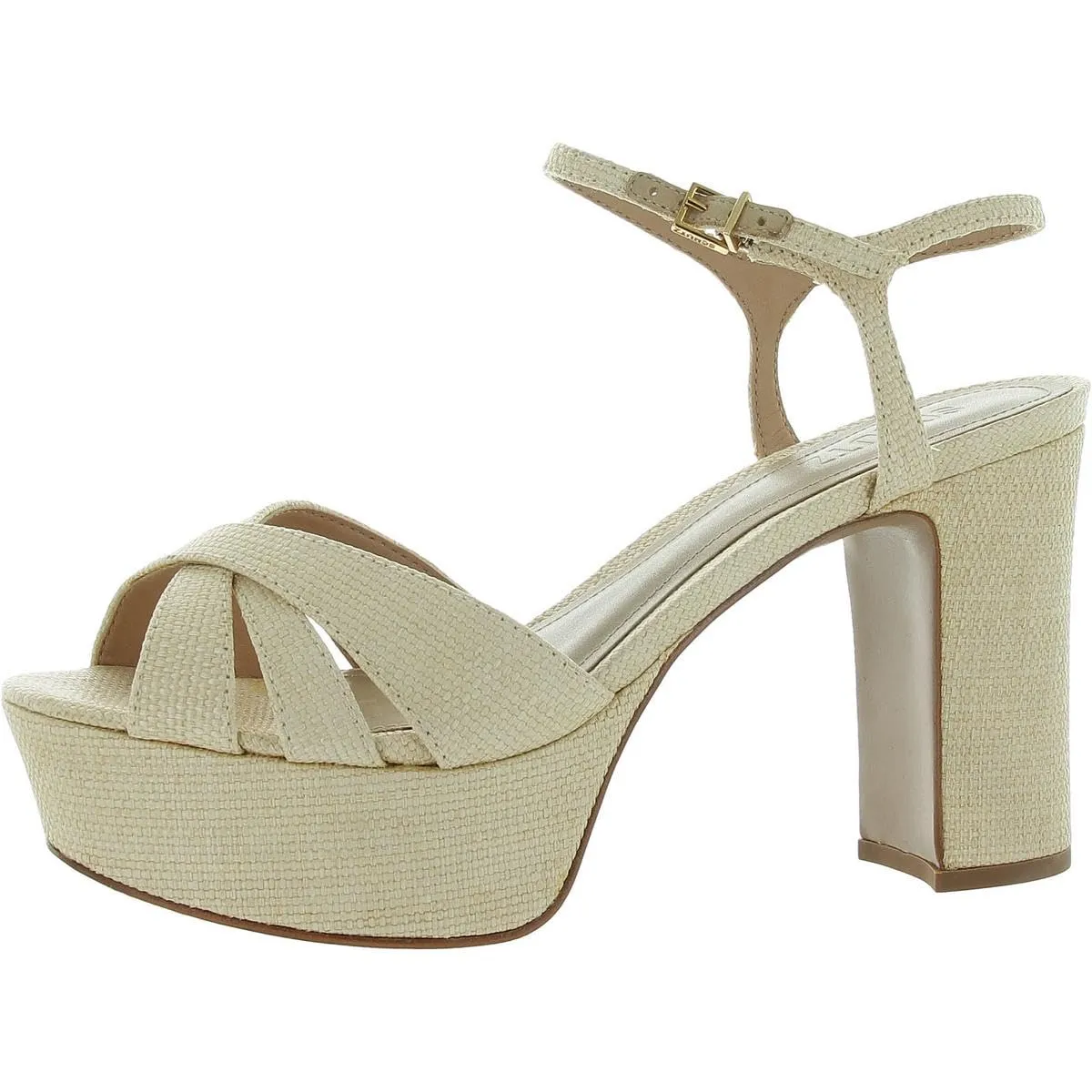 Schutz Women's Keefa Sandal, Natural/Light Wood, 10