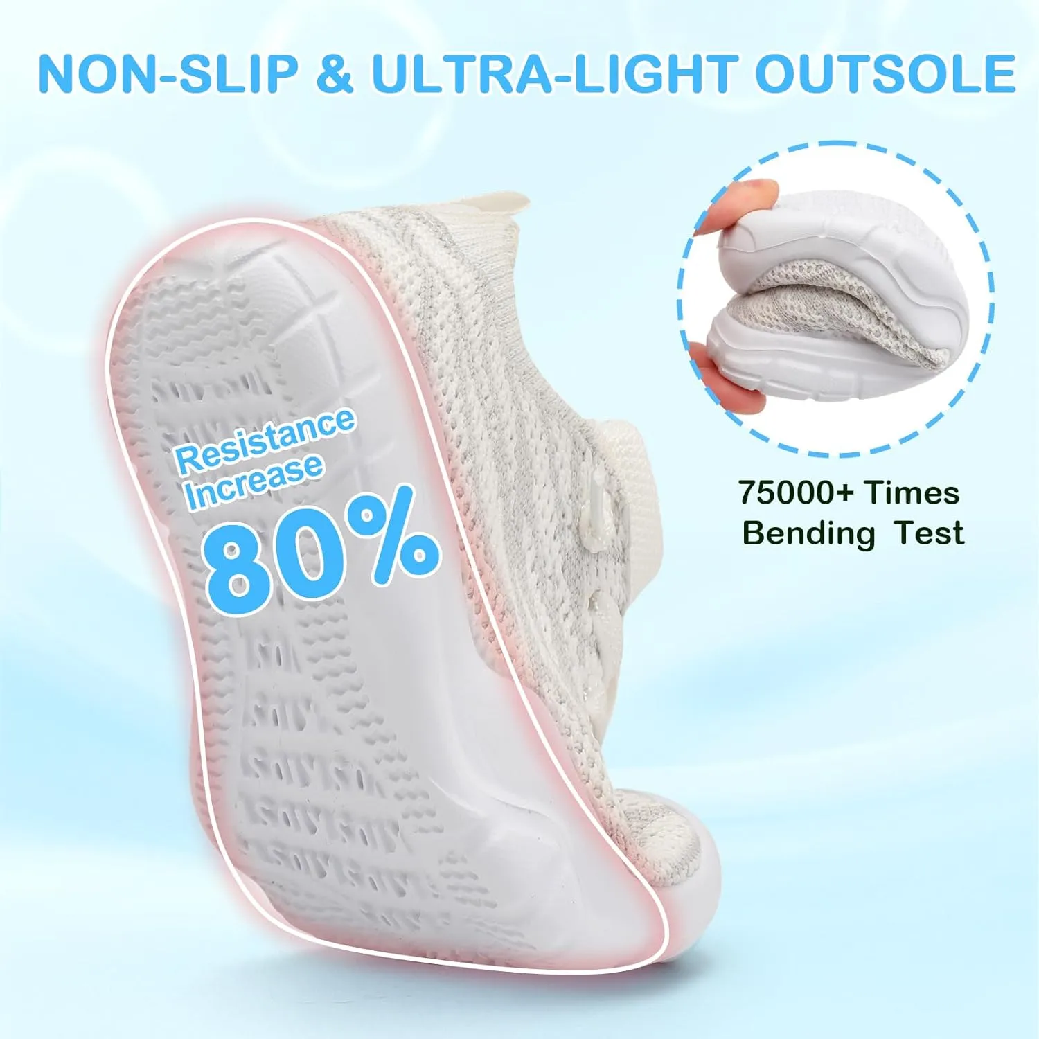 Scurtain Toddler Shoes Girls Boys Barefoot Shoes Kids Sneakers Breatherble Slip on Shoes