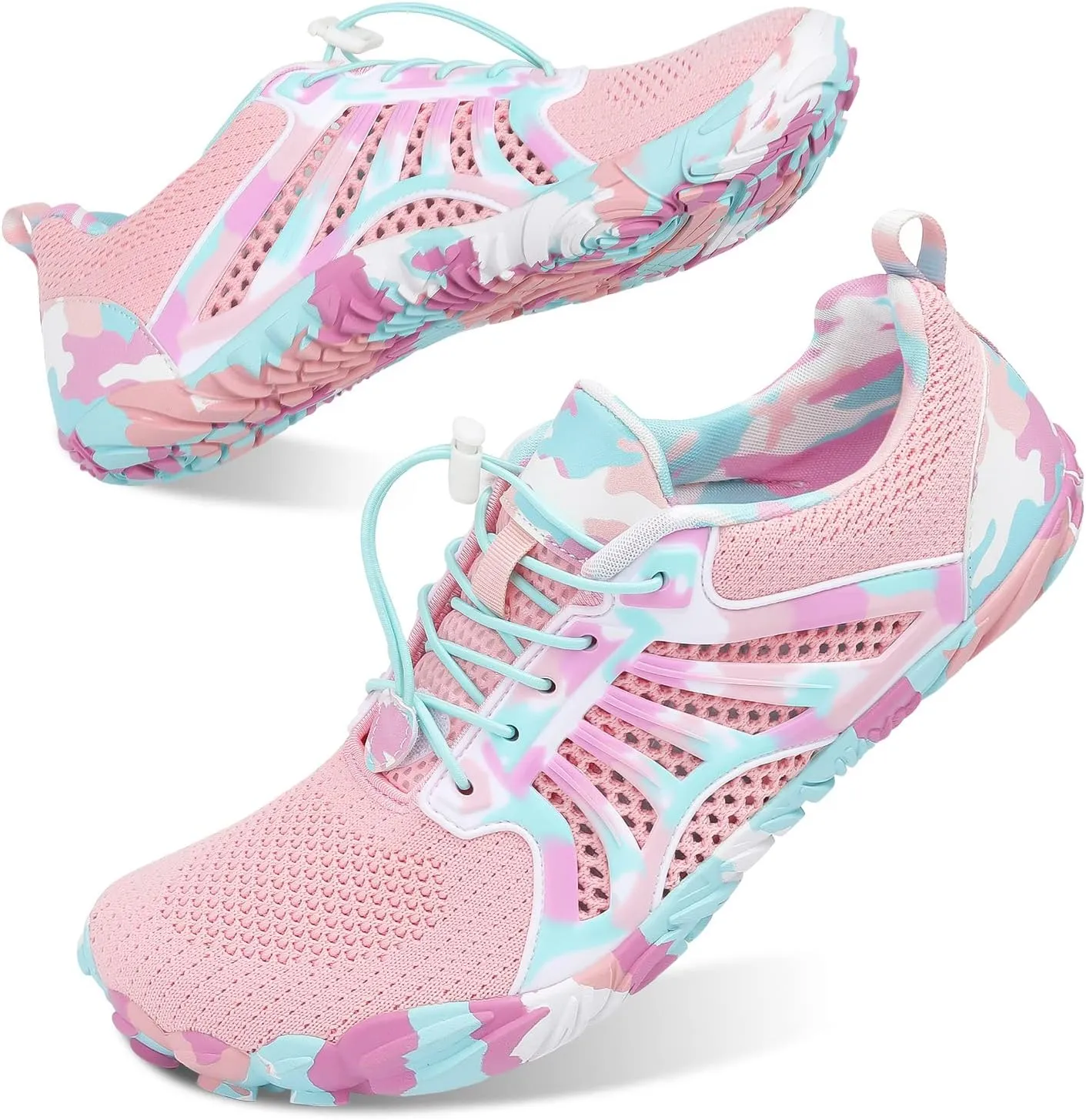 Scurtain Unisex Mens Womens Athletic Hiking Water Shoes Quick Dry Barefoot Aqua Shoes Swim Shoes Beach Shoes with Drainage
