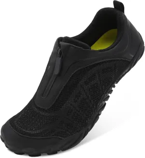 Scurtain Unisex Mens Womens Water Shoes Athletic Sports Aqua Shoes Barefoot Hiking Water Shoes Quick Dry Yoga Pool Swim Surf Beach Walking Shoes with Zipper