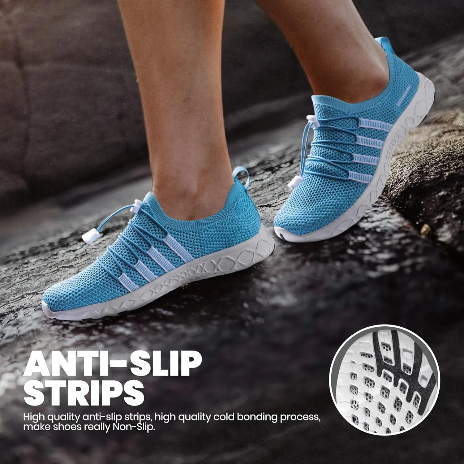 SEEKWAY Mens Womens Water Shoes Quick Dry Aqua Shoes Barefoot for Beach Surf Hiking Pool Water Sports