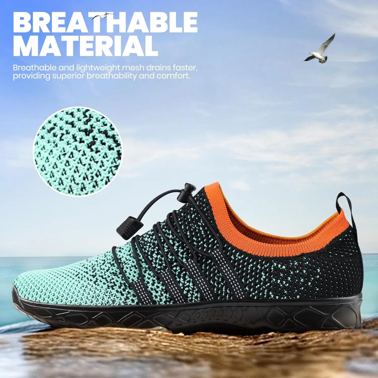 SEEKWAY Mens Womens Water Shoes Quick Dry Aqua Shoes Barefoot for Beach Surf Hiking Pool Water Sports