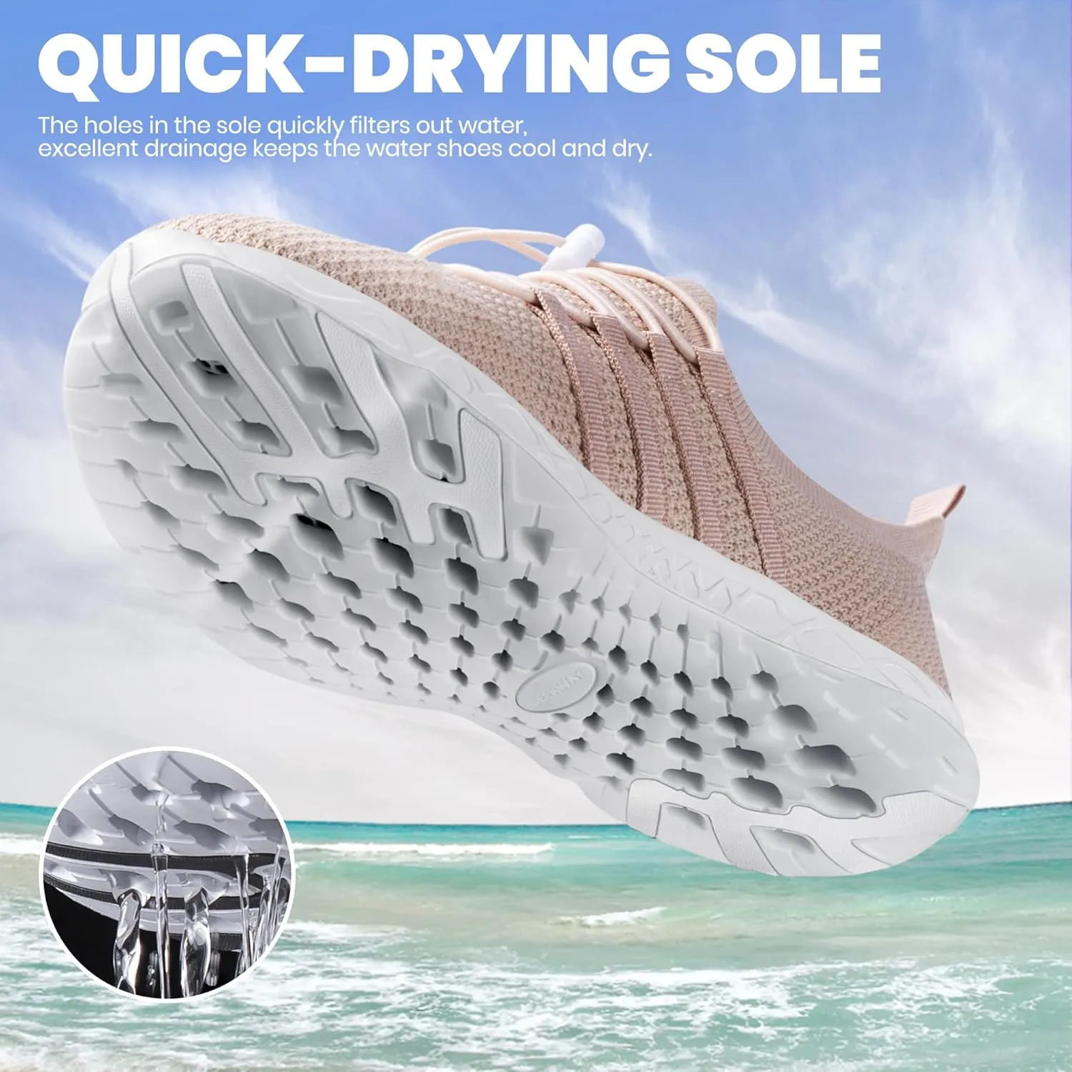 SEEKWAY Mens Womens Water Shoes Quick Dry Aqua Shoes Barefoot for Beach Surf Hiking Pool Water Sports