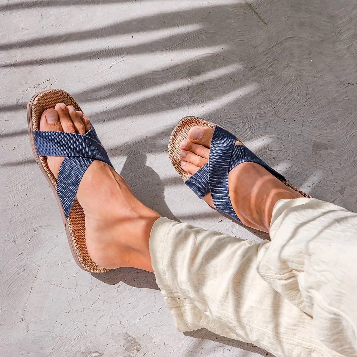 Shangies Unisex Jute Sandal – Midnight Blue