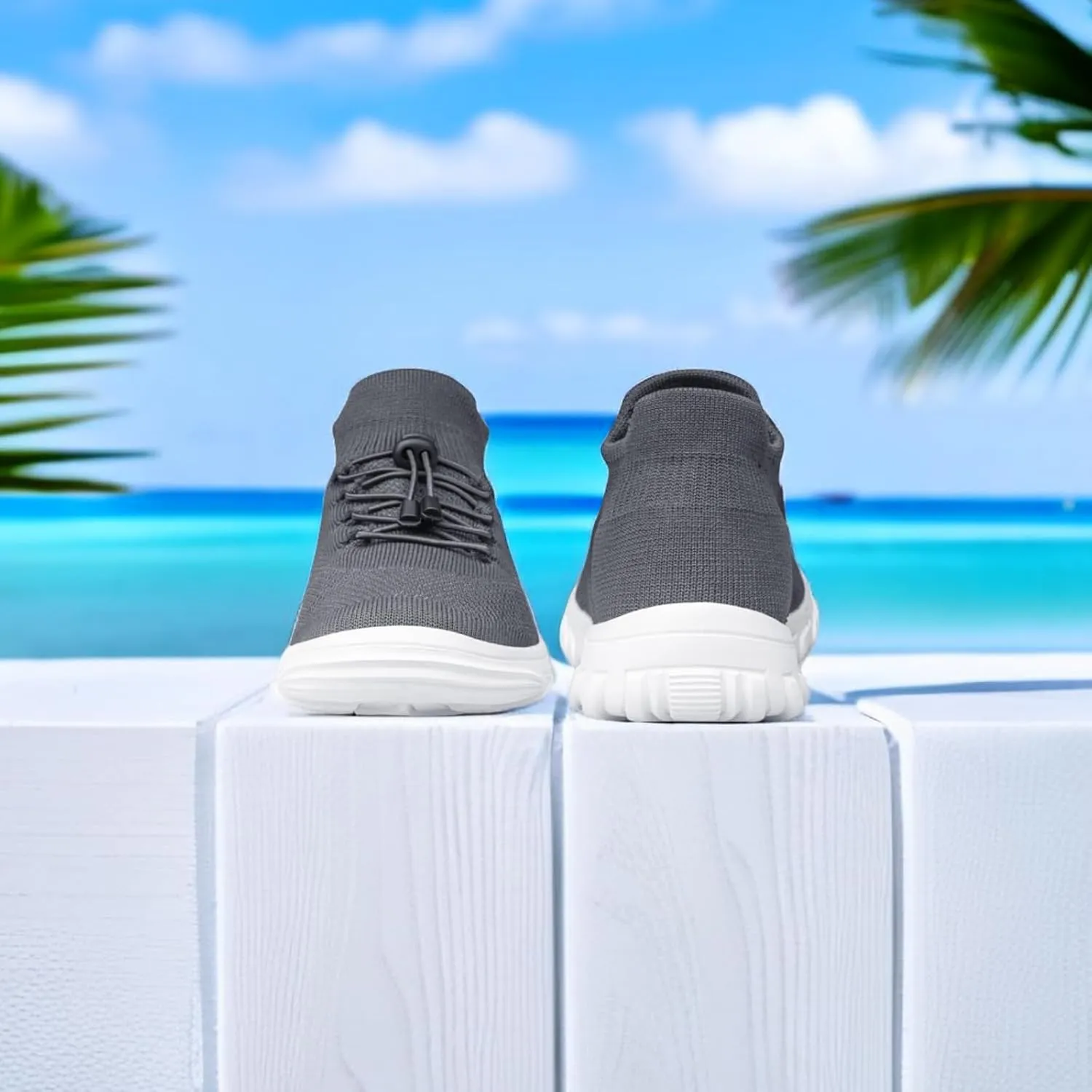 SILLENORTH Mens Womens Water Shoes Quick-Dry Sock Aqua Water Sneakers Slip-on Casual Walking Shoes for Diving Swimming Surfing Yoga Beach Sea Sports