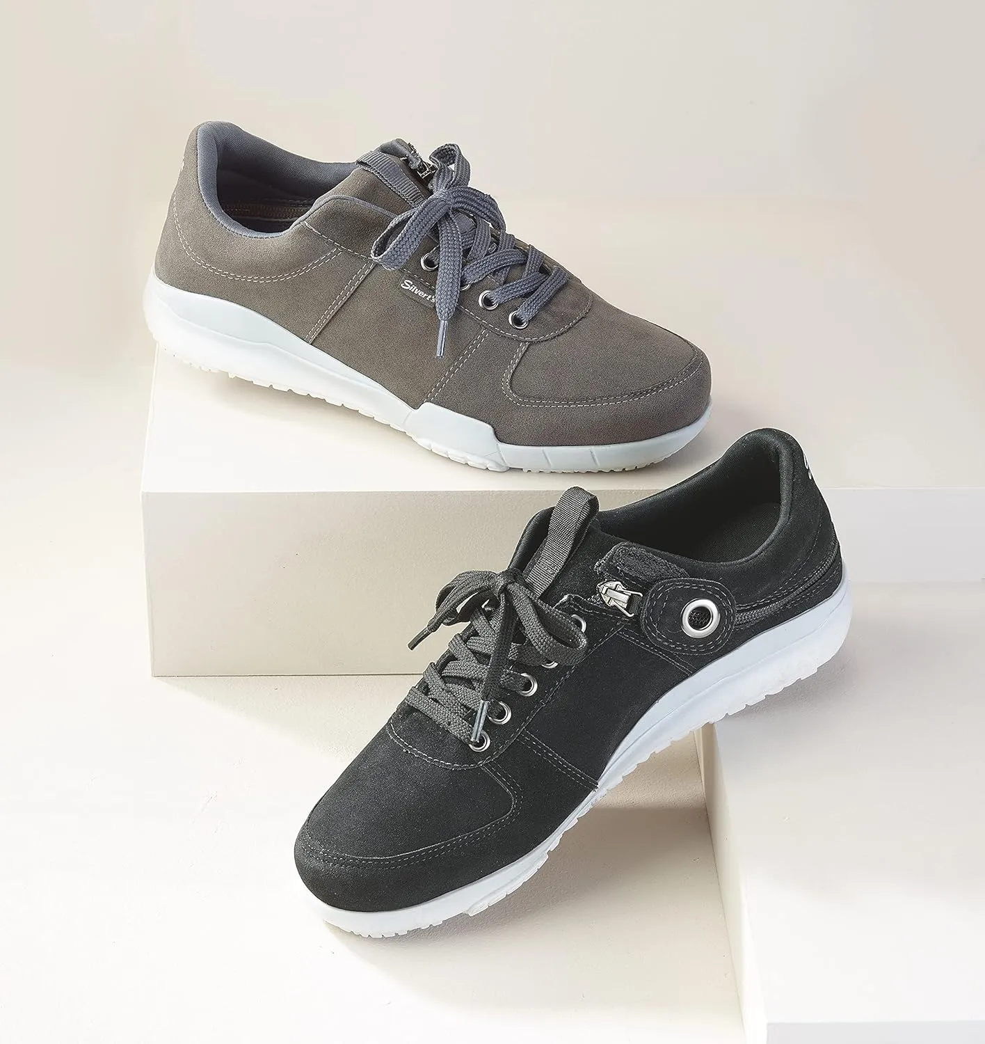Silvert's Adaptive Clothing & Footwear Men’s Side Zipper Easy Access Shoes for Seniors