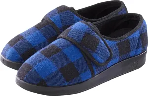 Silvert's Adaptive Clothing & Footwear Men’s Wide & Comfy Easy Closure Slippers for Seniors