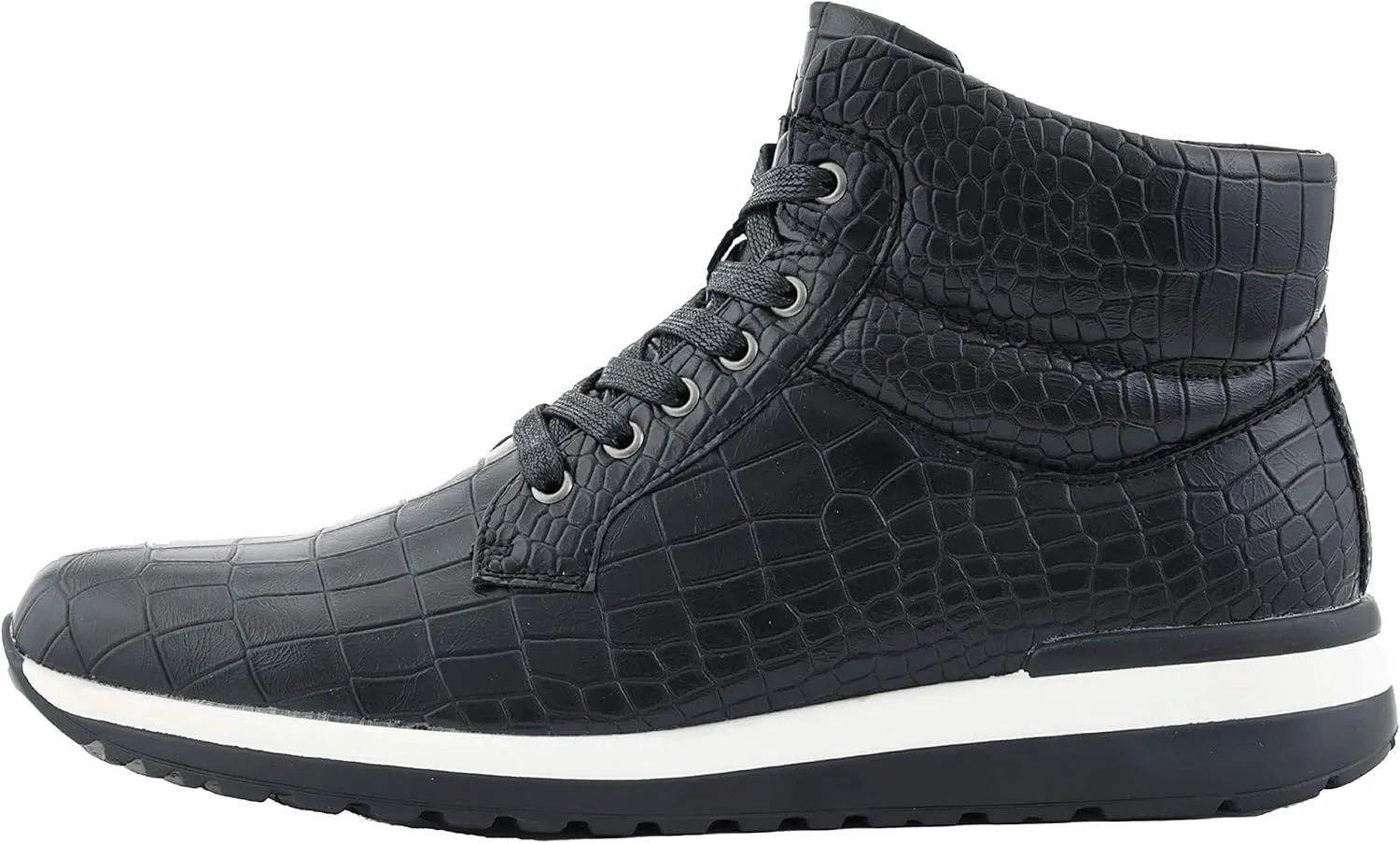 Sio Maverick and Ryder - Men's Sneakers, Low Top and High Top Sneaker Boots - Casual Crocodile Print Sneakers for Men, Stylish Fashion Sneakers for Men