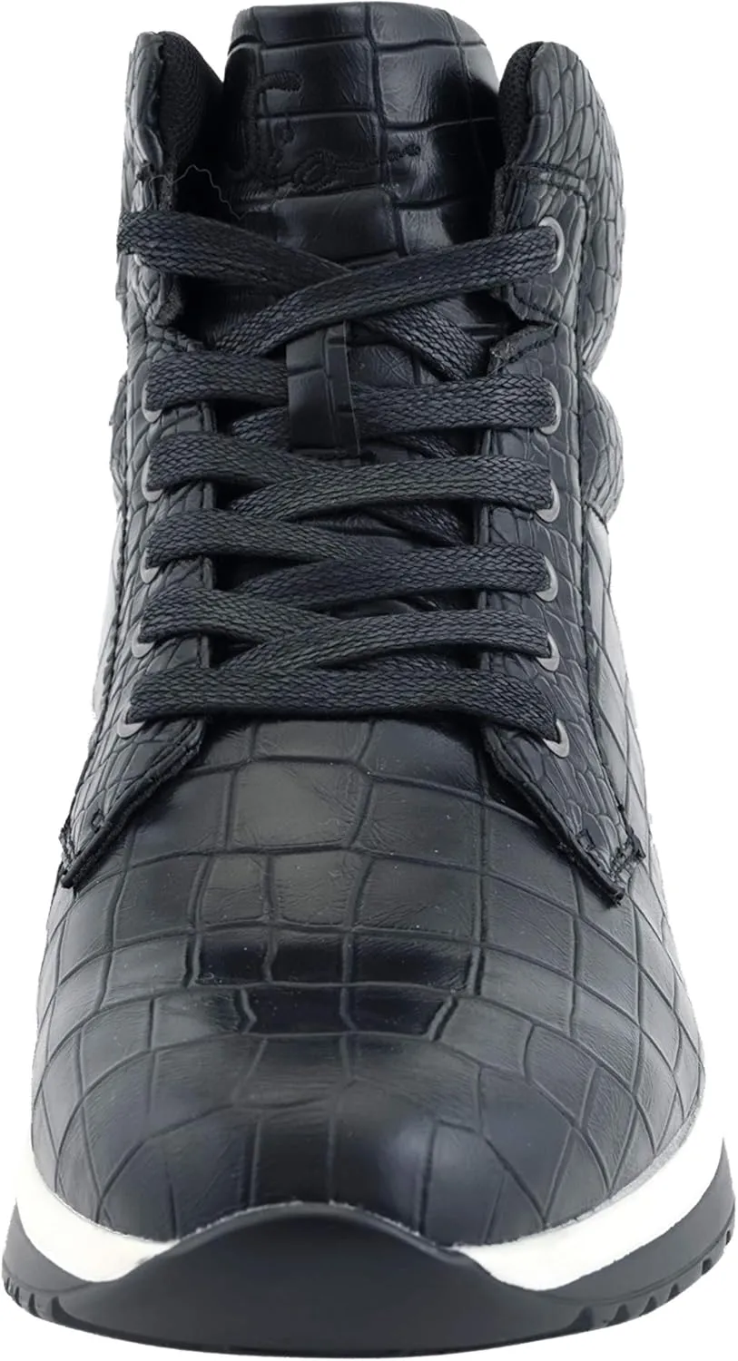 Sio Maverick and Ryder - Men's Sneakers, Low Top and High Top Sneaker Boots - Casual Crocodile Print Sneakers for Men, Stylish Fashion Sneakers for Men