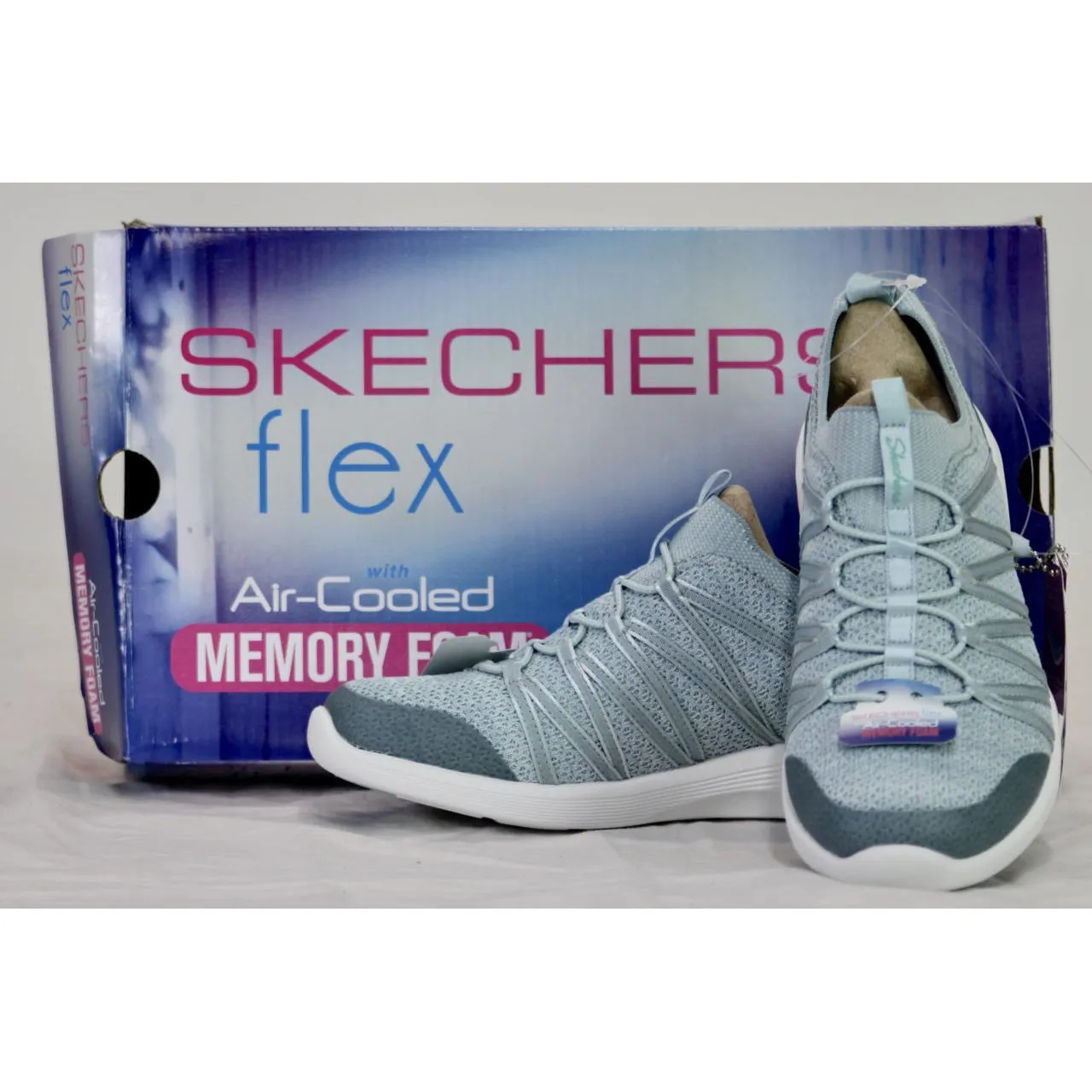 Skechers Arya Ladies Slip On Shoe Blue 6.5