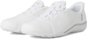Skechers Modern Comfort Women's Women's Breathe Easy-Knitty Waves Hands Free Slip-Ins Sneaker, White, 8.5